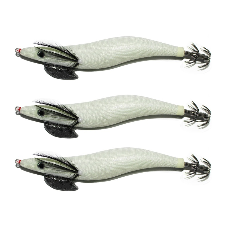3 X High Qaulity Squid Jigs Fishing Tackle /168 Squid 2.5
