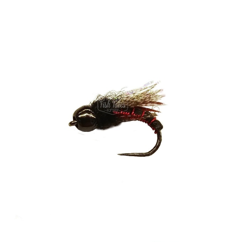 Freestone Flies Bird On A Wire Attractor Nymph Black/Red 14