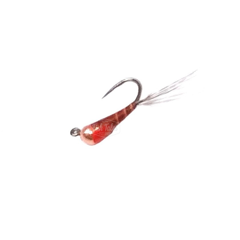 Freestone Flies Rainbow Rib Barbless Jig Nymph Orange Back 16