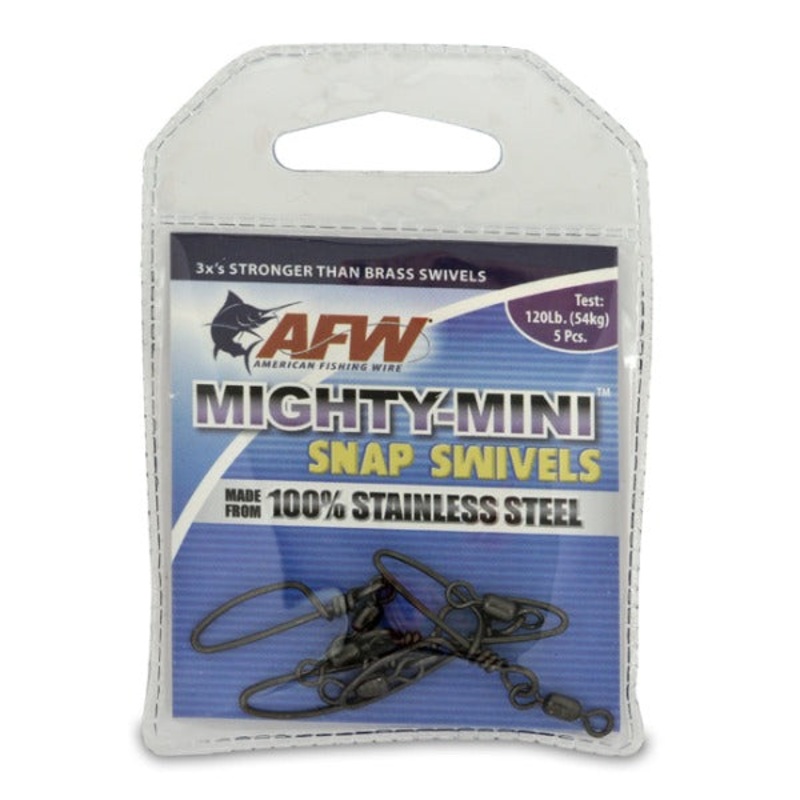 AFW Mighty Mini Snap Swivel 70lb 5 pieces