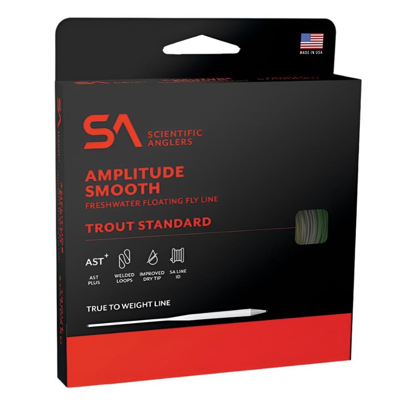 SA Amplitude Smooth Trout Standard Floating Fly Line Optic Green/Willow/Dark Willow WF3F