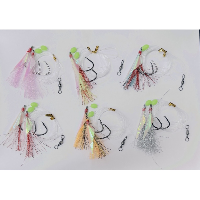 6 x Custom Designed Snapper Fishing Rigs Tackle 3/0