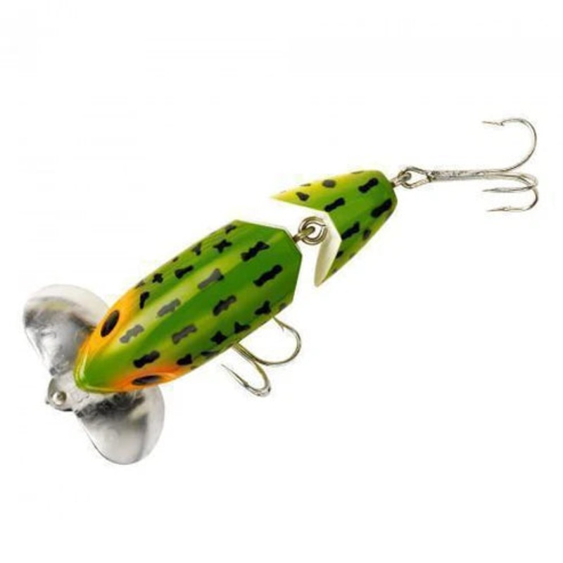 Arbogast 2.5” Jtd Jitterbug 3/8 Oz-Frog/White Belly