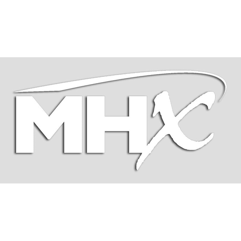 MHX White Boat & Truck Decal 4″