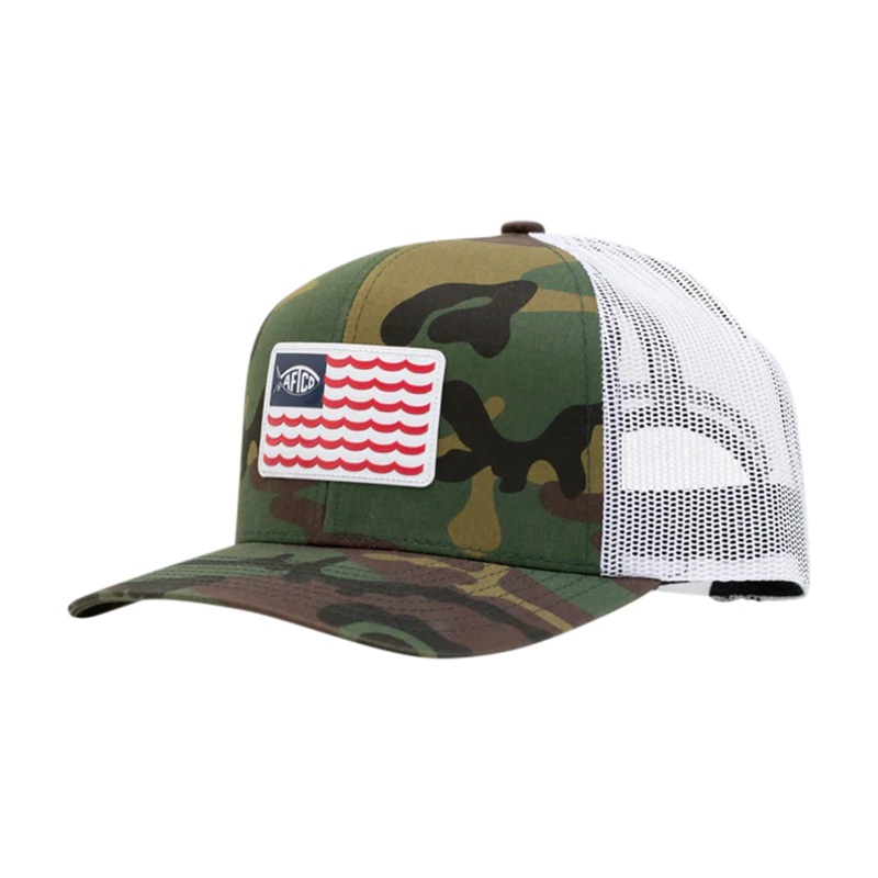 AFTCO Canton Trucker Hat Green Camo