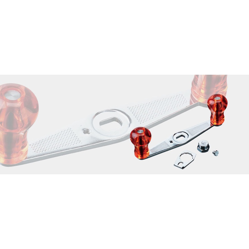Custom ABU handle 70mm by Valleyhill Clear Orange