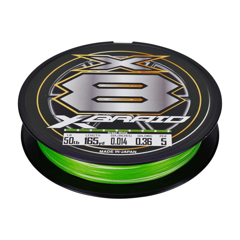 Daiwa XBRAID X8 Braid 165 Yards 6LB Green White