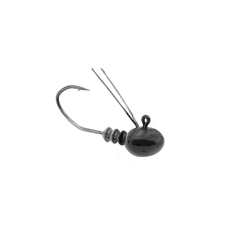 6th Sense Ned Finesse Football Heads Black 1/4oz. (1/0) – 3/pk