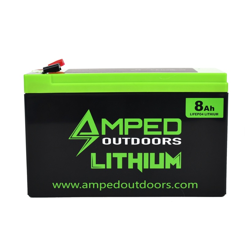 Amped 8Ah Lithium Battery (LiFePO4) — FREE SHIPPING ON THIS ITEM!!