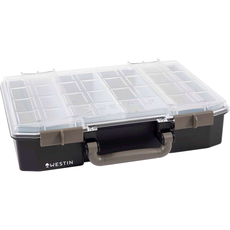 Westin | W6 Lure Vault | Black/Clear 57x337x278 | Incl. 10 Inserts