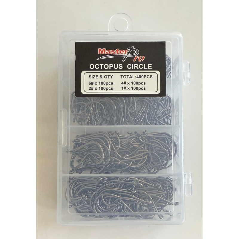 400 X Chemically Sharpened Octopus Circle Hooks 4 Sizes Fishing Tackle