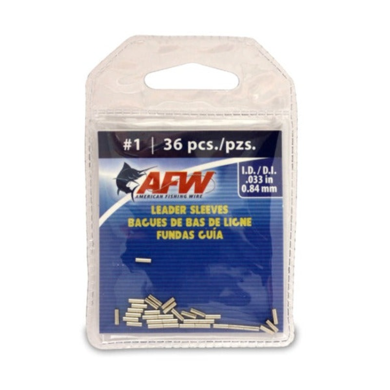AFW Single Barrel Leader Crimping Sleeves Black #2 1.19mm