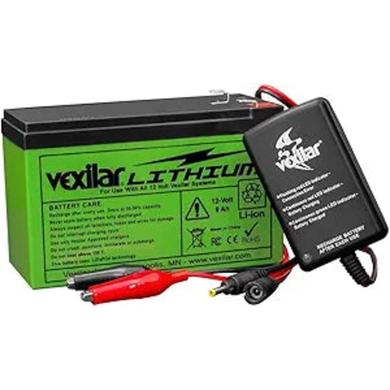 Vexilar V-120L 12V 9Ah Vexilar Lithium Battery and Charger