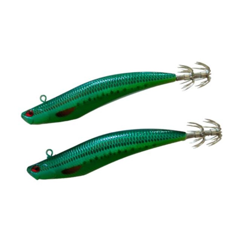 2pcs Masterpro Quanlity TIP RUN Deep water Squid jig 110mm/26g Grass Whiting