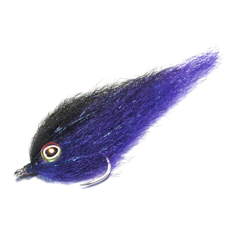 H2O Sculpted Baitfish Streamer Purple/Black 1/0