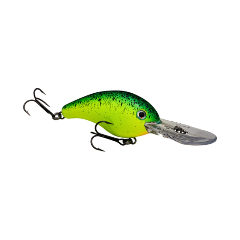 Strike King Pro Model 10XD Crankbait Chartreuse Blue Black Splatterback