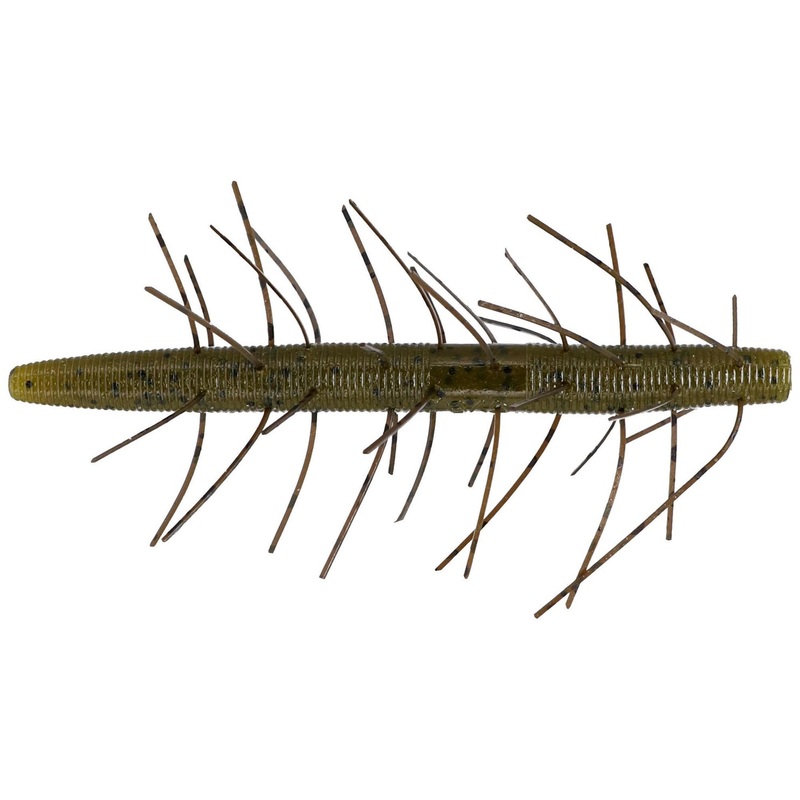 Yamamoto Fuzzy Senko Green Pumpkin Black Flake 5″ – 4/pk