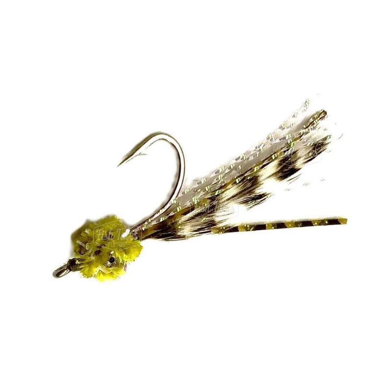 Catch Flies Captain’s Bonefish Puff Saltwater Fly Tan/Light Olive 6