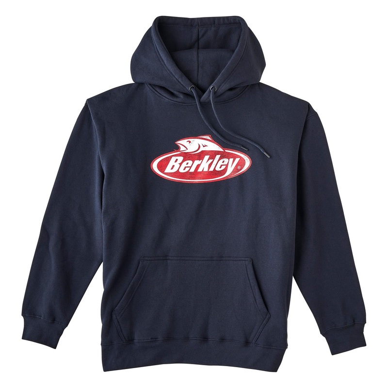 Distressed Logo Pullover Hoodie Navy S