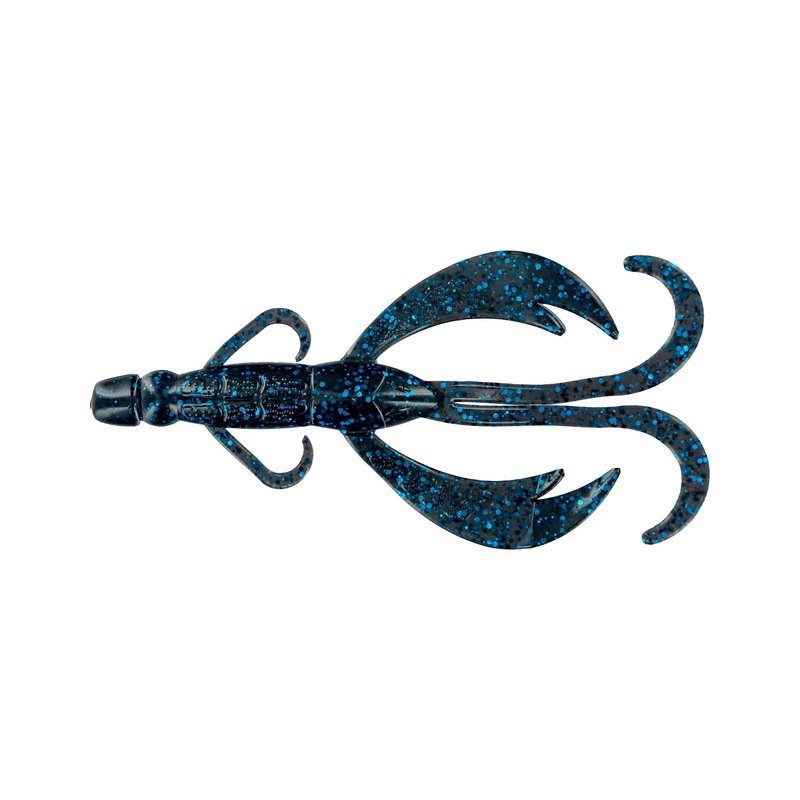 Big Bite Baits Battle Bug Black Blue Flake 5″ – 7/pk