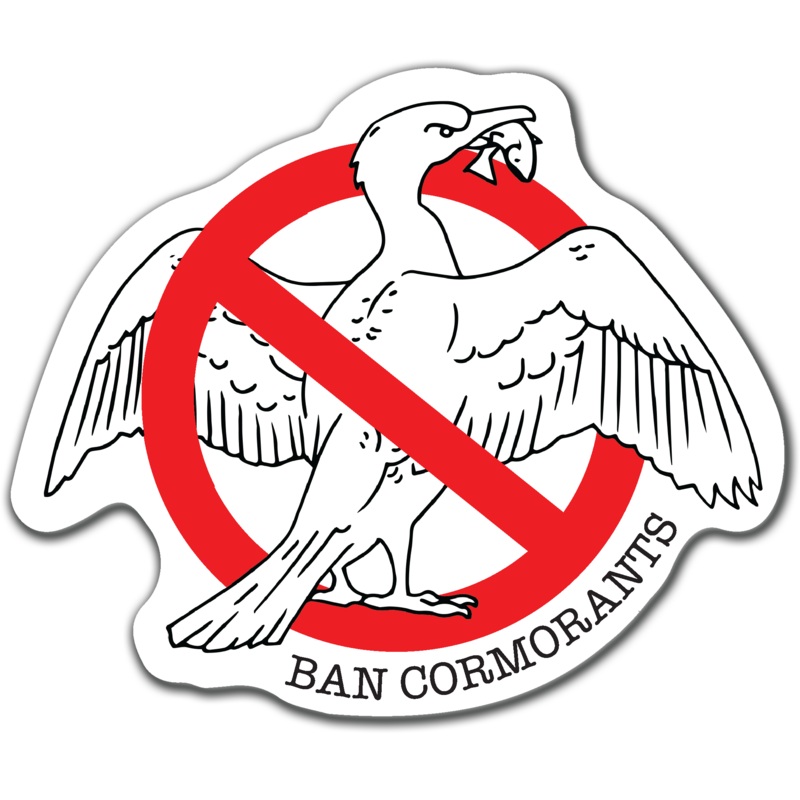 Ban Cormorants Sticker
