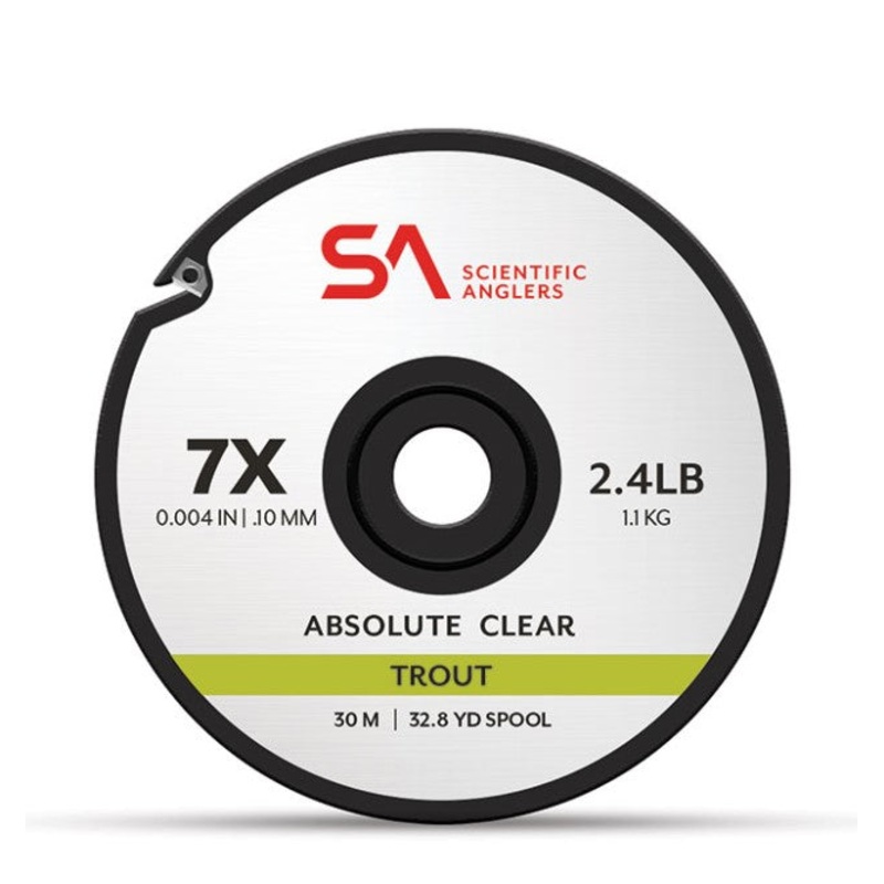 ABSOLUTE TROUT 30M TIPPET 6X Clear