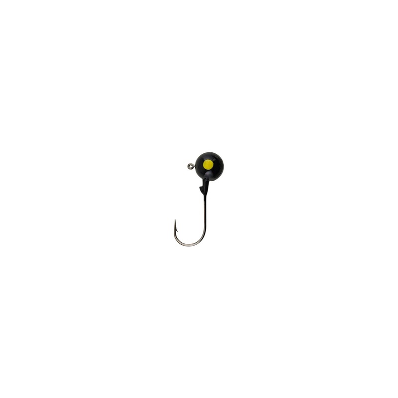 Essentials Round Ball Jigs Black 1/32 oz 6