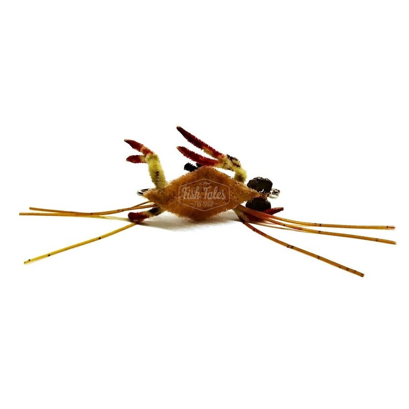 SB Flies Velcro Crab Saltwater Flats Fly Red 1/0