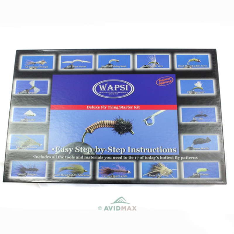Wapsi Deluxe Fly Tying Starter Kit with Handbook – AvidMax