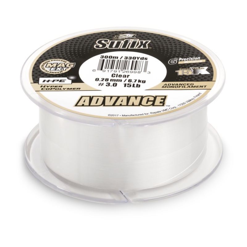 Sufix Advance Monofilament Clear 6lb 330yd