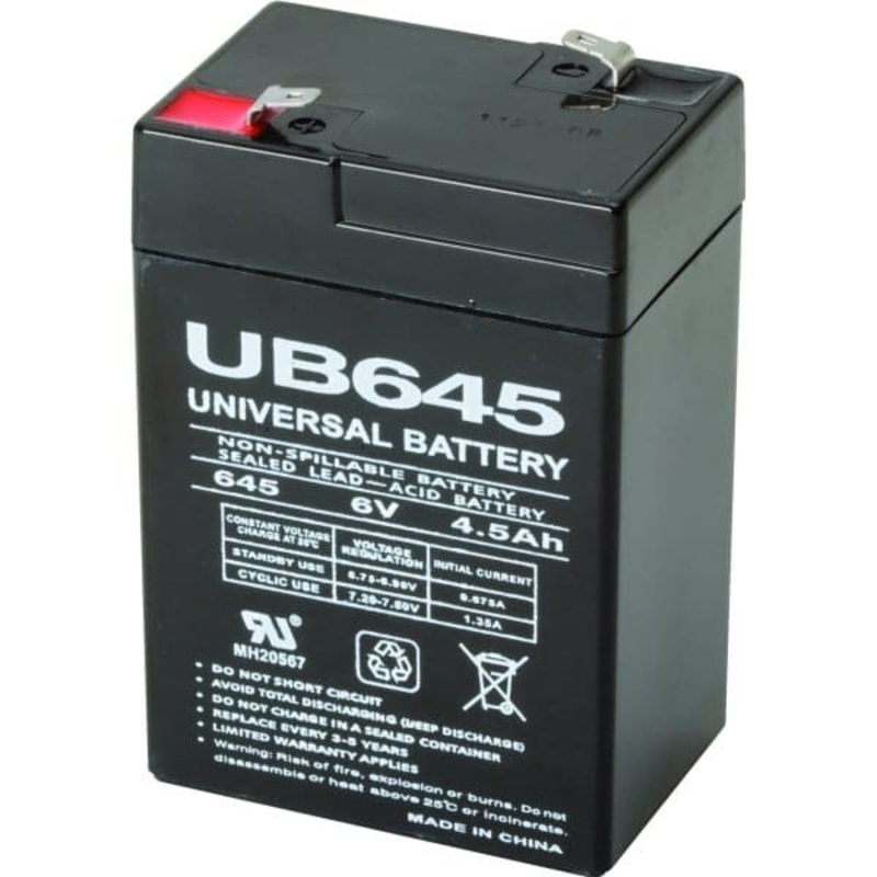 Universal Power Group 6v 4.5ah Lead Acid Emergency Battery