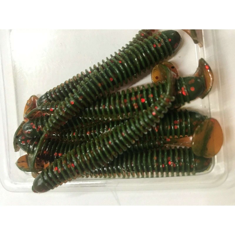 24x Soft Plastic Paddle Tail Grub 75mm On 3 Colour Scented Fishing Tackle 75mm Cola