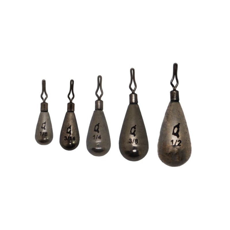 X Zone Tungsten Tear Drop Shot Weight 3-16