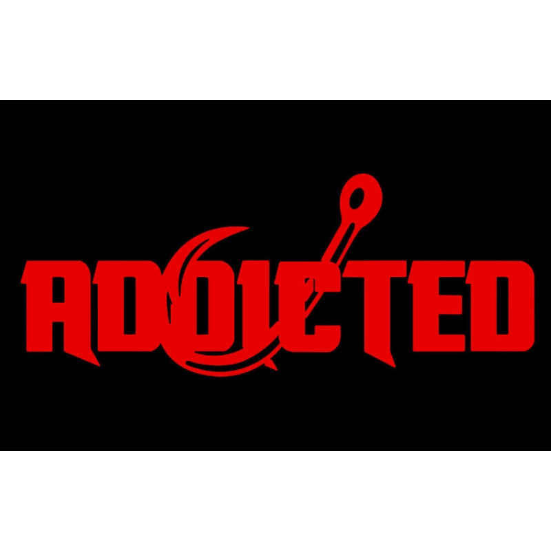 LARGE Addicted Decal (CUSTOM COLOR) Teal