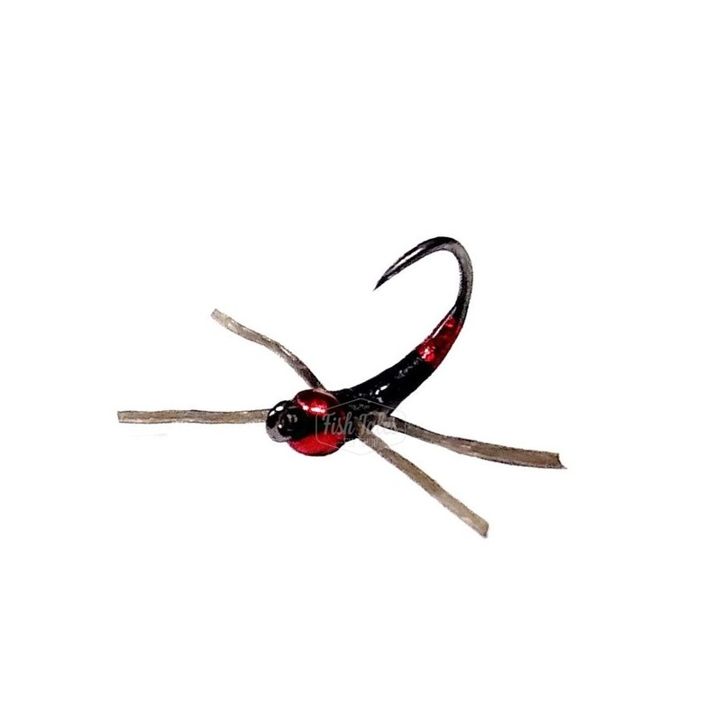 YFG Flies Tung Drop Nymph Black Widow 18