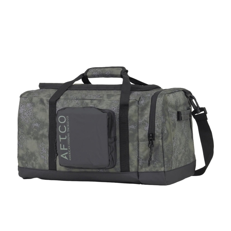 AFTCO Boat Bag  Water-Resistant Gear Storage with Tarpaulin Base Navy Grander Camo