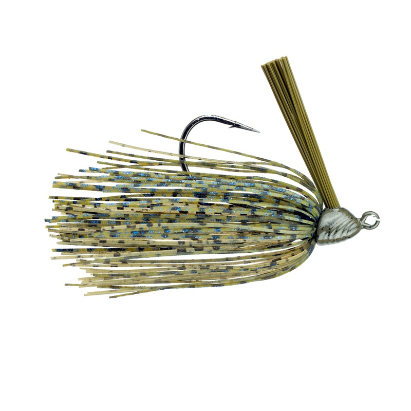 Divine Hybrid Jig – Green Pumpkin Blue Crush 3/8oz.