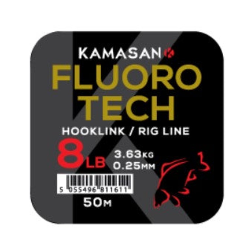 Kamasan | Fluoro Tech Hooklink Line | 50m 2lb