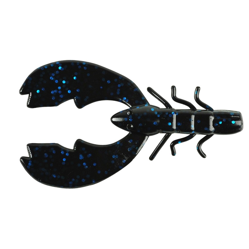 PowerBait Chigger Craw Black Blue Fleck 3 in